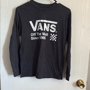 Vans Kids Charcoal Long Sleeve Tee